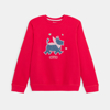 Sweat scottish brodé rouge Chipie fille