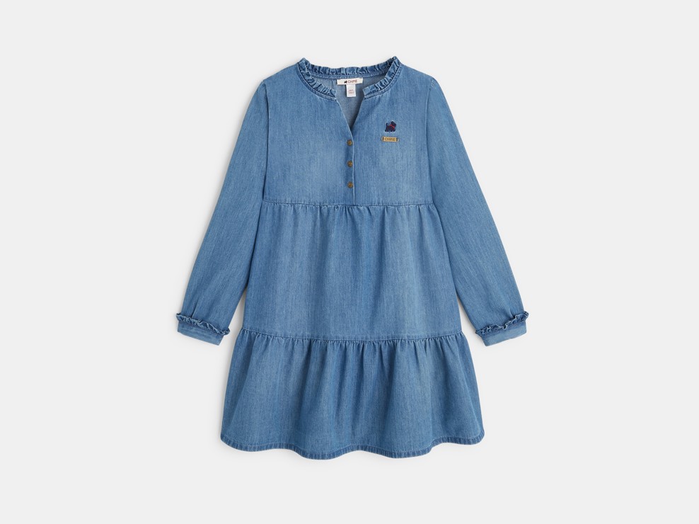 Vestido vaquero claro Chipie para niña azul niña 1