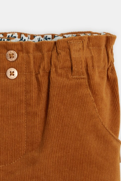 Paperbag-Hose aus Cordsamt Braun Baby Mädchen 2