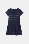 Robe manches courtes à carreaux rouge fille 2