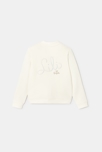 Veste Teddy brodée et zippée écru blanc fille 3