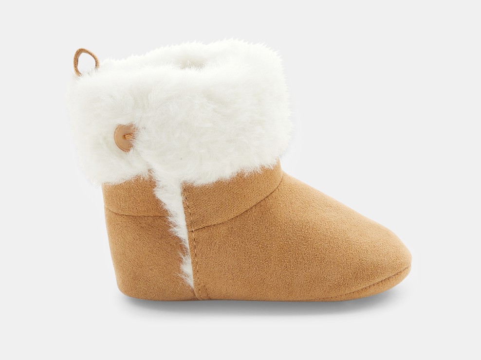 Boots fourrées beige naissance 1