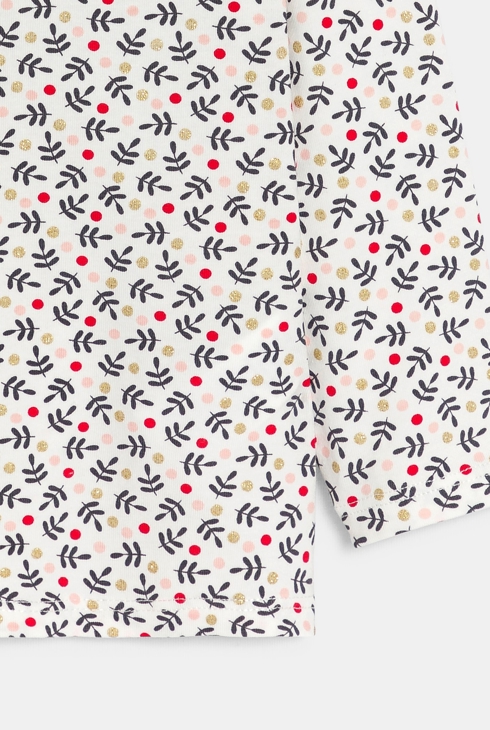 Blouse imprimée col plissé bébé fille