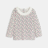 Blouse imprimée col plissé bébé fille