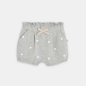 Short maille tricot gris bébé fille 1