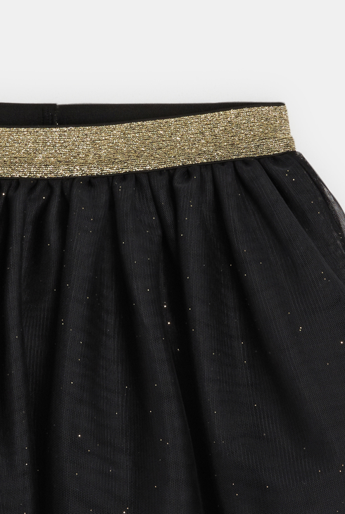 Jupe tutu courte et pailletée noire fille
