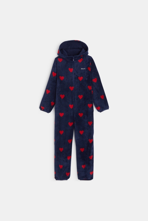 Kombinirana pižama iz žameta z motivi src rdeča deklica 1