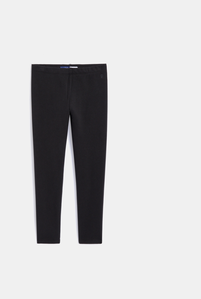 Leggings chauds unis noir fille 1