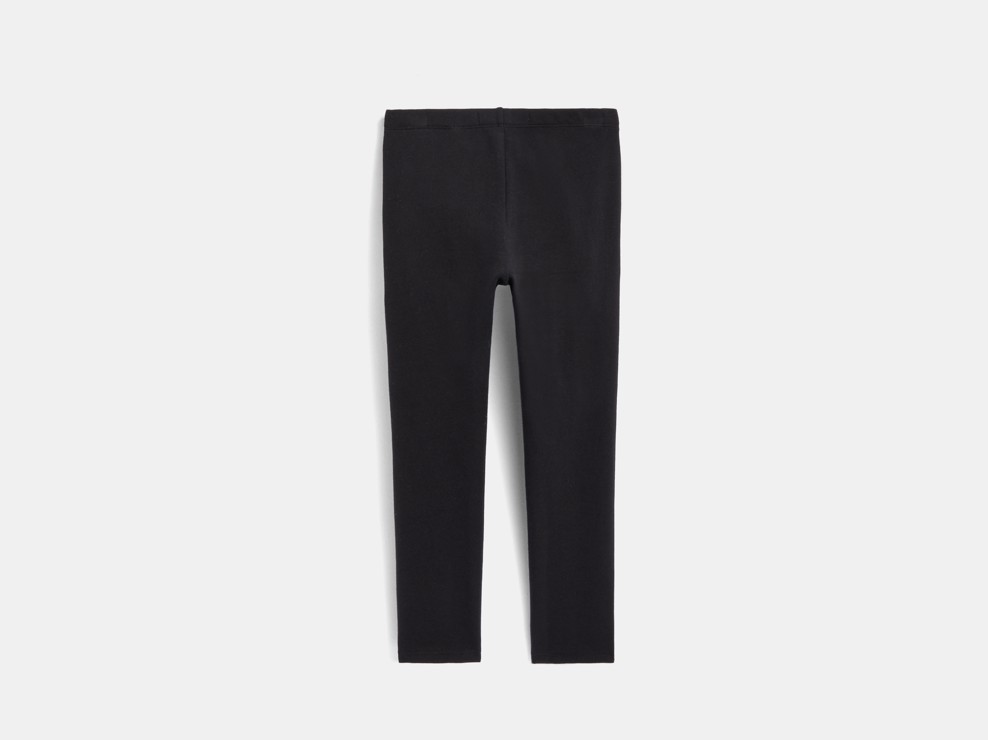 Leggings chauds unis noir fille 2