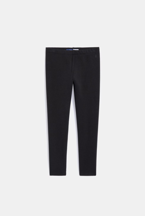 Leggings chauds unis noir fille 1
