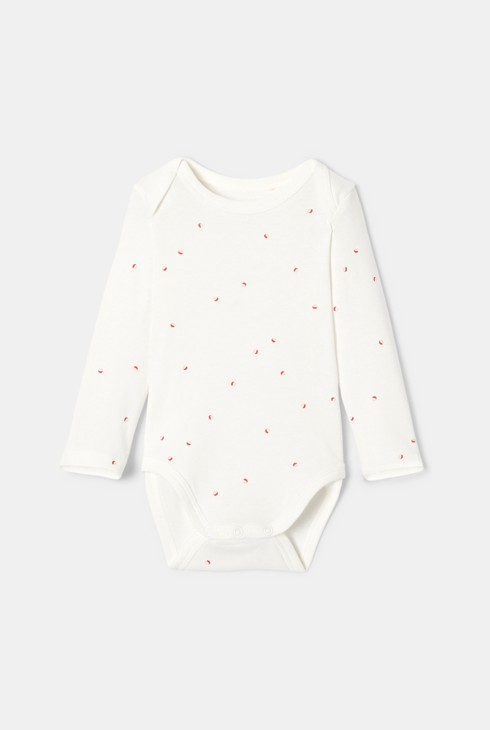 Lot de 3 bodies manches longues en coton bio rose mixte Absorba 2