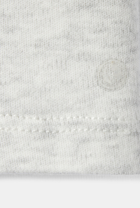 T-shirt col polo à manches courtes en coton bio blanc naissance Absorba 2