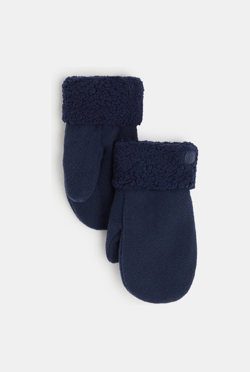 Moufles en polaire et sherpa bleu garçon 1
