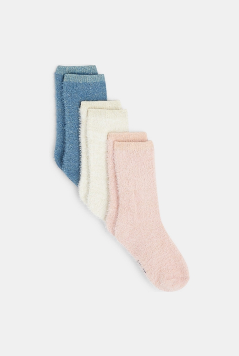 Socken aus Fluffy-Strick (3er-Pack) Mädchen 1