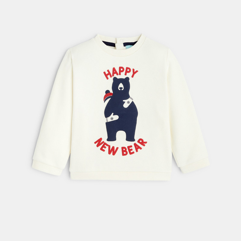 Molton-Sweater Tree Hugs Weiß Baby Mädchen