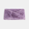 Snood twisté en fausse fourrure mauve violet fille