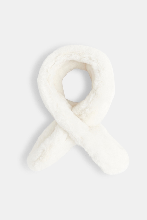 Šal iz umetnega krzna bela dojenček deklica 1