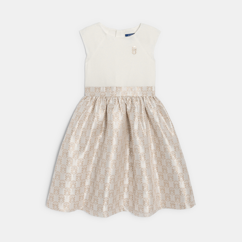 Robe de cérémonie irisée beige fille - 6A