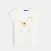 T-shirt motif cheval blanc fille