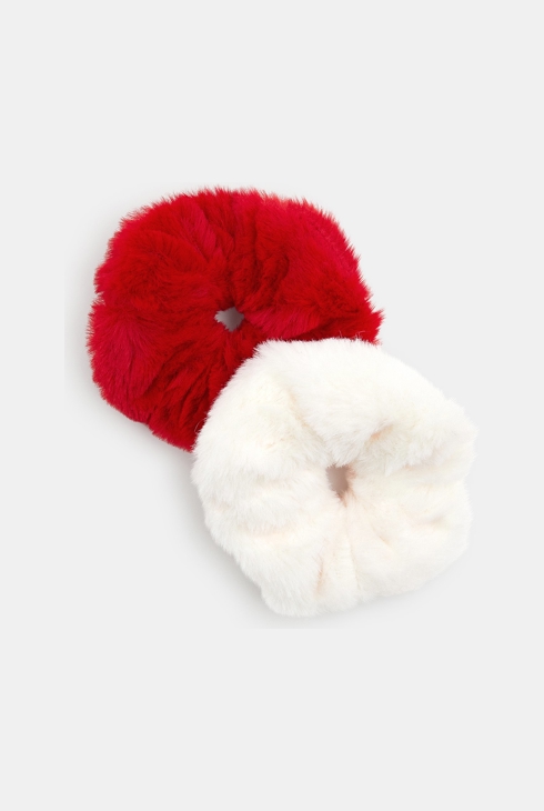 Chouchou en fausse fourrure (lot de 2) fille 1