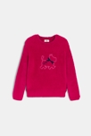 Jersey suave con cuello redondo rojo cereza para niña Chipie 1