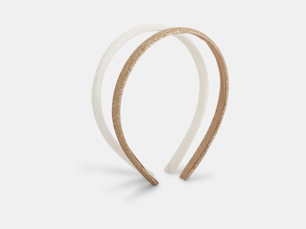 Tanki bijeli obruči za kosu za djevojčice (komplet od 2 komada) 1