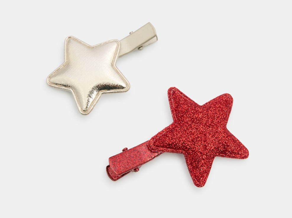 Sponke za lase z zvezdicami (komplet 2 parov) 1