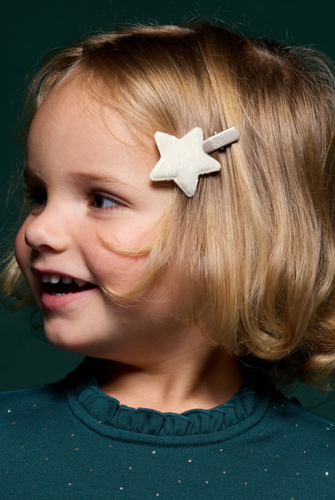 Mollette con stelle (set da 2) bianco bambina 1
