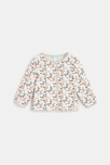 Veste fine doublure polaire fleurie rose bébé fille