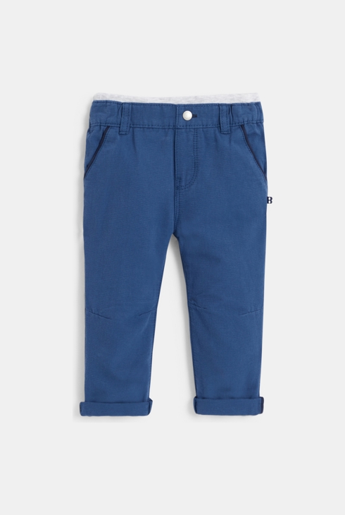 Blaue Hose aus modischer Baumwolle mit Mikrostreifen Kleinkind Junge