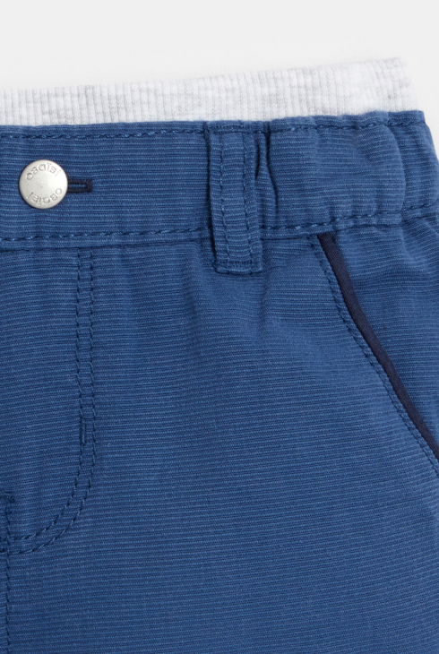 Blaue Hose aus modischer Baumwolle mit Mikrostreifen Kleinkind Junge