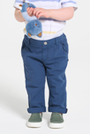 Pantalon coton fantaisie micro rayures bleu bébé garçon 4