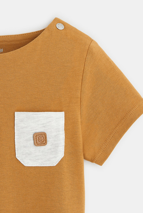 Jersey-T-Shirt mit Brusttasche (3er-Pack) Gelb Baby Jungen 2