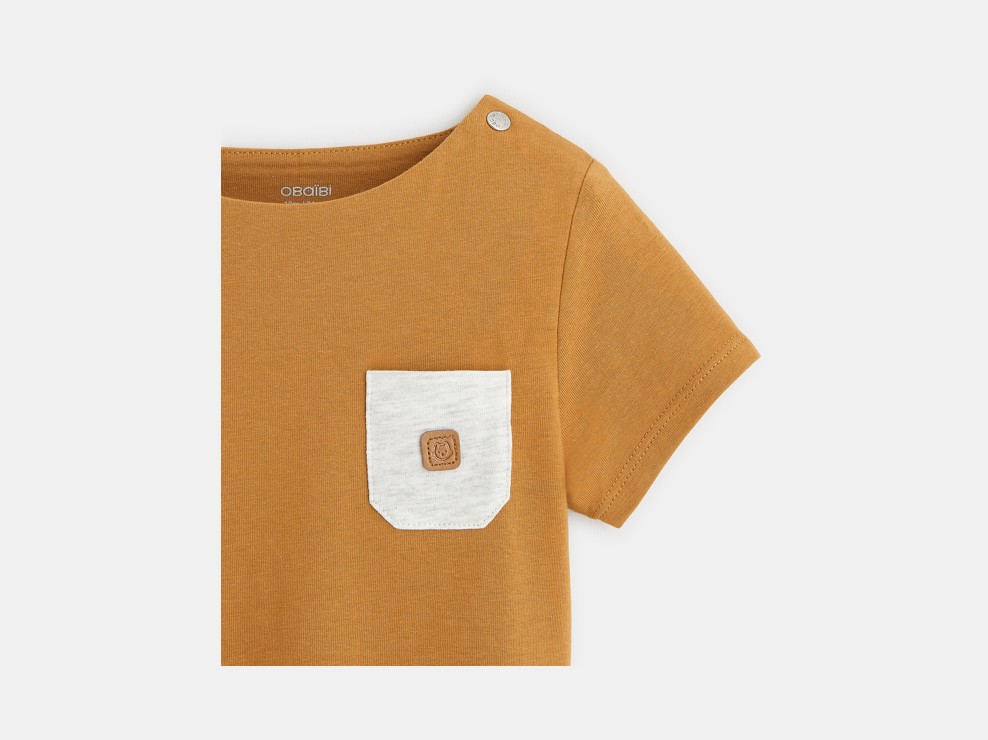 Jersey-T-Shirt mit Brusttasche (3er-Pack) Gelb Baby Jungen 2