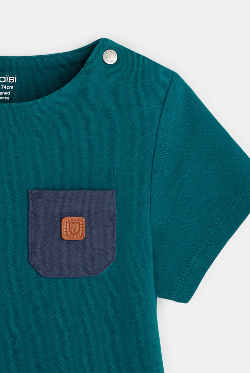 Jersey-T-Shirt mit Brusttasche (3er-Pack) Grün Baby Jungen 2