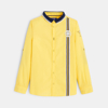 Chemise colorée à col contrasté jaune garçon