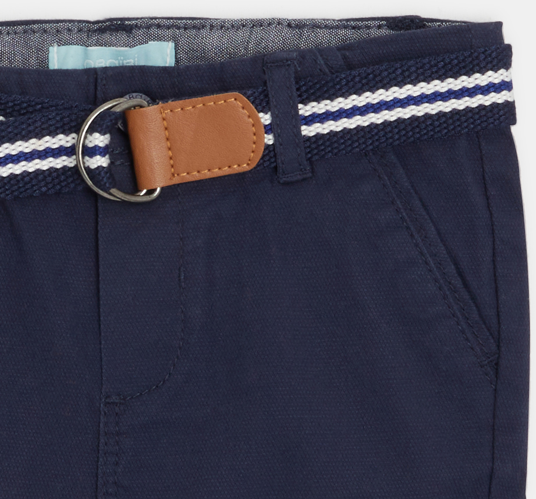 Shorts mit Umschlag aus modischer Baumwolle Blau Baby Jungen 2