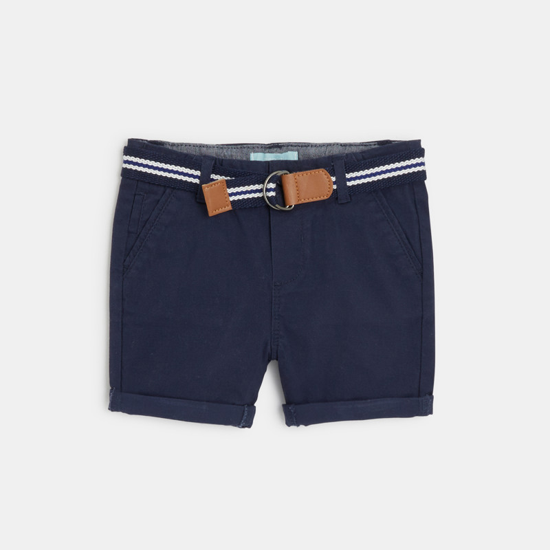 Shorts mit Umschlag aus modischer Baumwolle Blau Baby Jungen