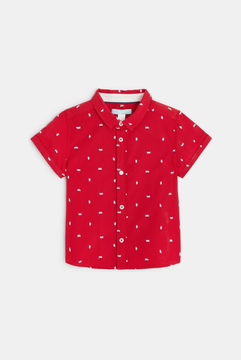 Hemd mit Palmenmotiv Rot Baby Jungen 1