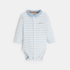 Body manches longues rayé bleu naissance
