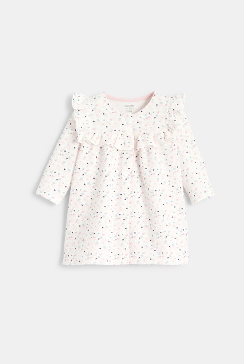Robe tissu fantaisie bulles et legging rose naissance