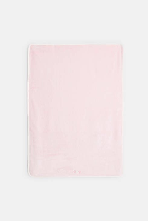 Couverture imprimée chats et soft boa rose naissance 2