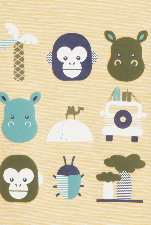 Gestreiftes T-Shirt Savanne Gelb Baby Jungen 2