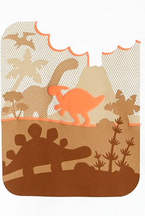 Majica z dinozavri rjava dojenček deček 2