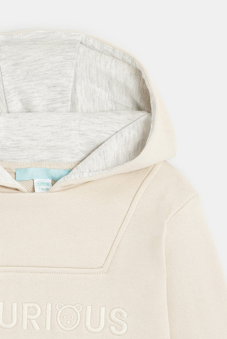 NOIRNINE Bébé Sweatshirts [Beige] baggy_crew_sweatshirt_beige.