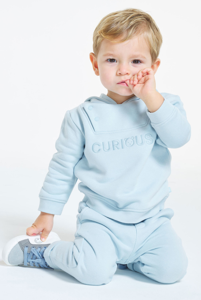 Blaue Jogginghose aus Molton Baby Jungen 1
