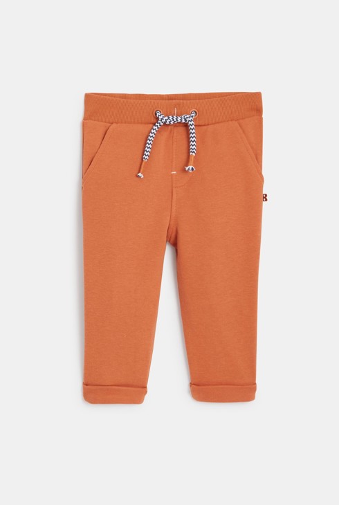 Orange Molton-Jogginghose Baby Jungen 2