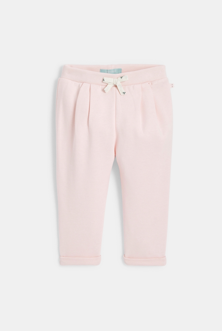Pantalón de muletón rosa de bebé niña 1