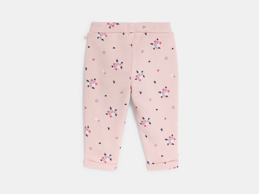 Rosa Babyhose aus Molton für Mädchen 2