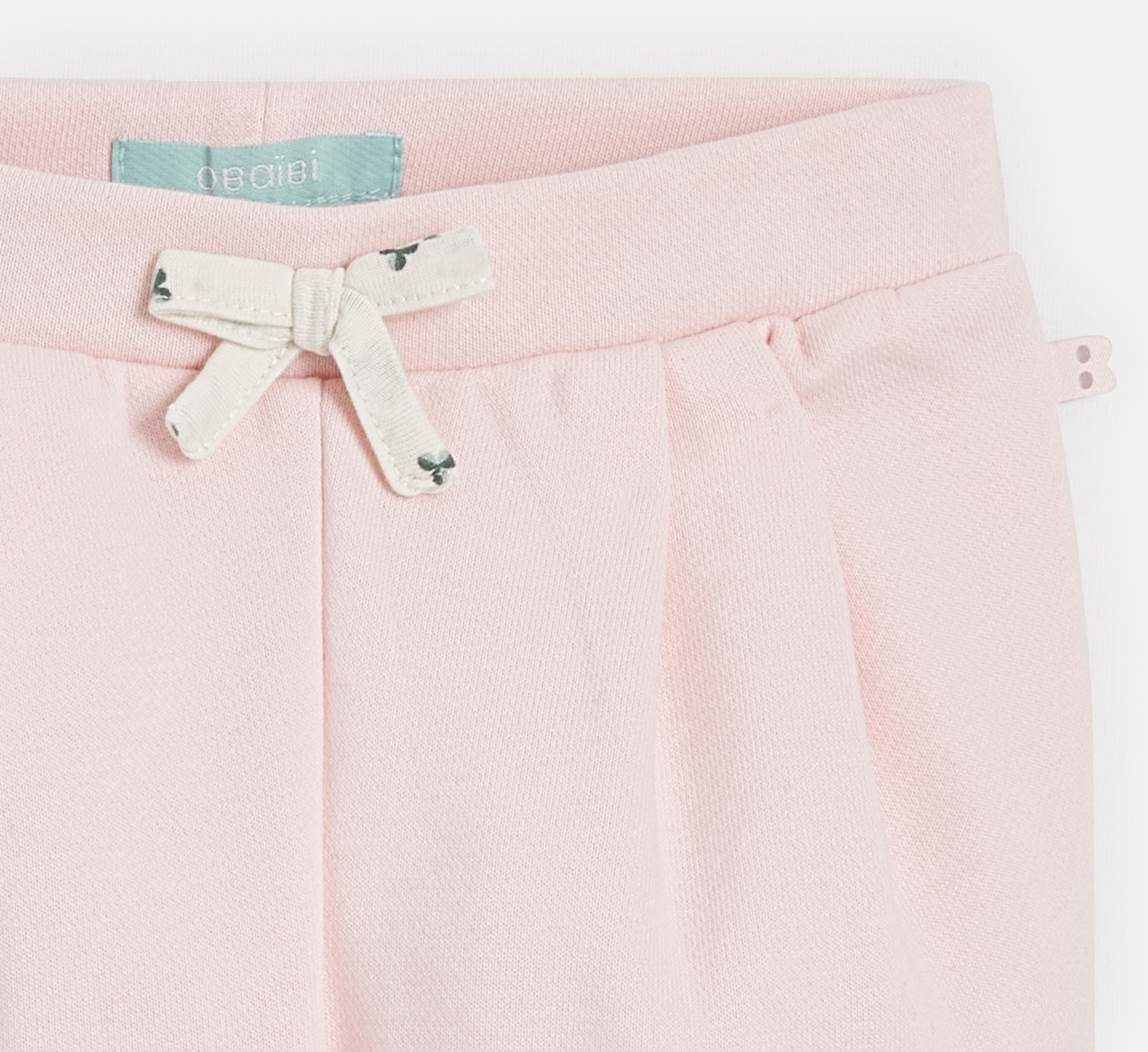 Pantalon molleton rose bébé fille 2